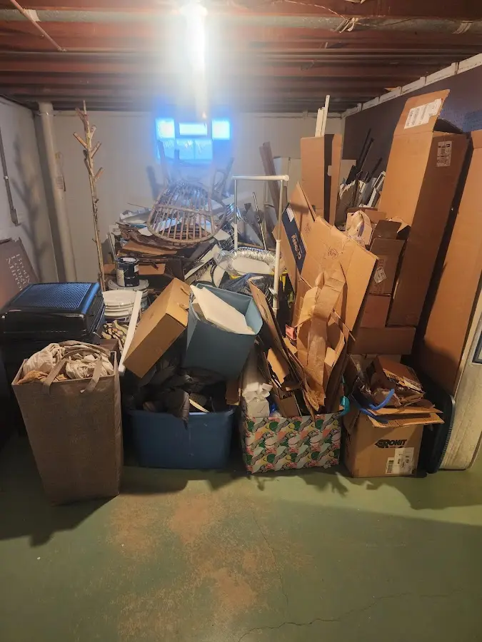 Roll-off dumpster container at job site for 20 Yard Dumpster Rental in Coolbaugh